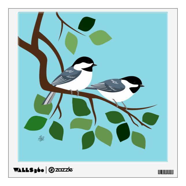 Chickadee Art Wall Decals (Front)
