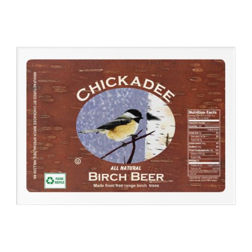Chickadee Birch Beer Acrylic Print