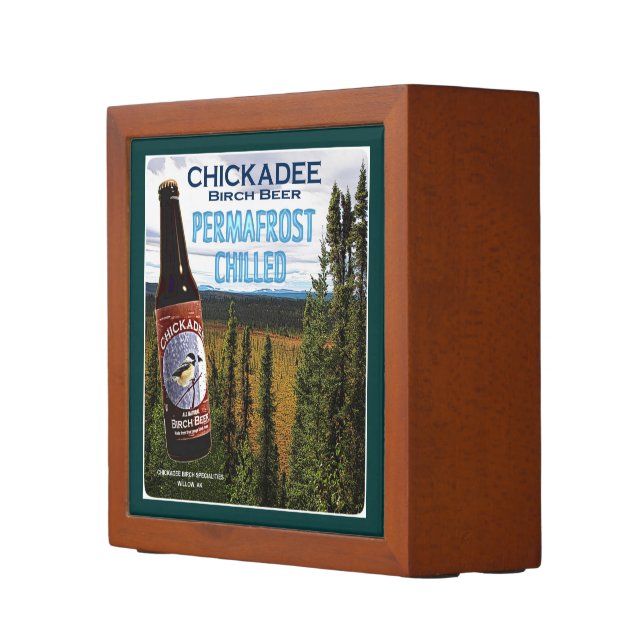 Chickadee Birch Beer Desk Organizer (Right)