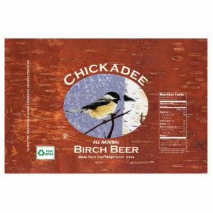 Chickadee Birch Beer Label Statuette