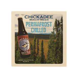 Chickadee Birch Beer Wood Wall Decor