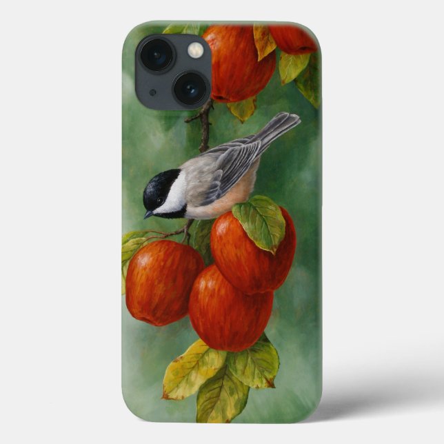 Chickadee Bird and Apples Case-Mate iPhone Case (Back)