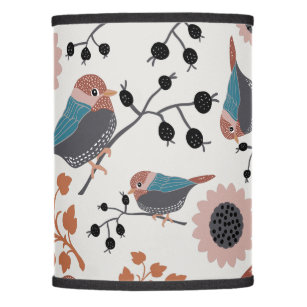 bird patterned lamp shades