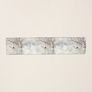 Chickadee Bird Christmas Winter Frost Bird Nature Scarf