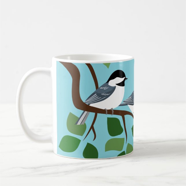 Chickadee Bird Mugs (Left)