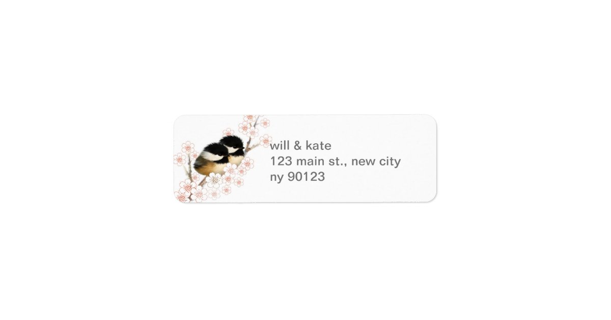 Chickadee Bird Return Address Labels Zazzle