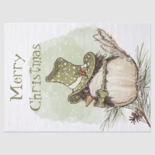 Chickadee Bird Winter Christmas Tissue Paper