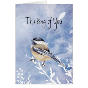  Chickadee Bird Winter First Christmas Alone Psalm Cards