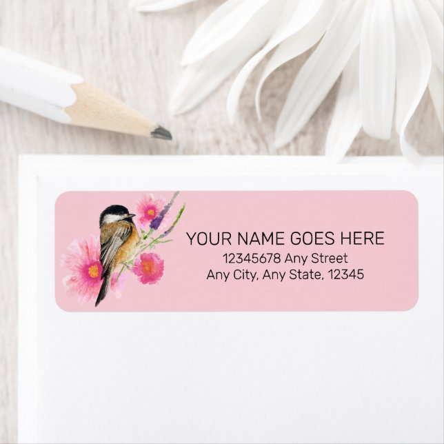 Chickadee Black Capped Art Label (Insitu)