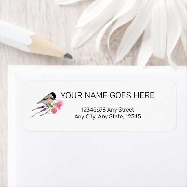 Chickadee Black Capped Art Label (Insitu)