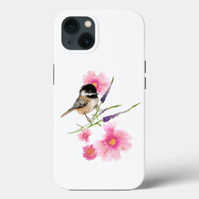 Chickadee Black Capped Bird Art Case-Mate iPhone Case (Back)