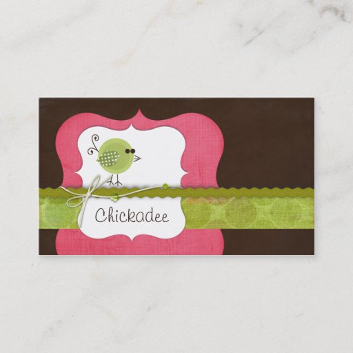 Customizable Chickadee Business Cards