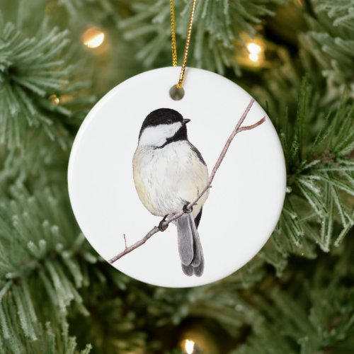 Chickadee Ceramic Ornament