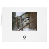 Chickadee Christmas Card (Back Horizontal)