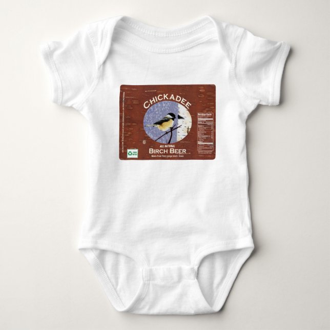 Chickadee-dee-dee Baby Bodysuit (Front)