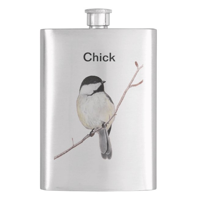 Chickadee Flask (Front)