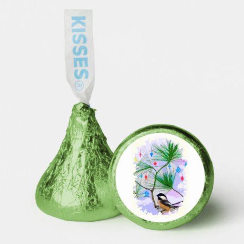 Chickadee in Christmas Tree Hersheys Kisses