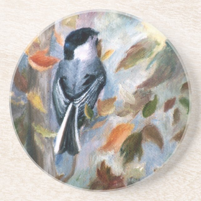 Chickadee In the Fall Coaster (Front)