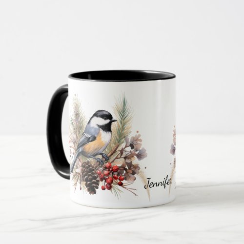 Chickadee in Winter Mug