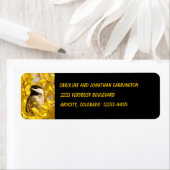 Chickadee in Yellow Flowers Return Address Label (Insitu)