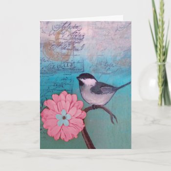 Chickadee Large Font Mother's Day Card by PinkiesEZ2C at Zazzle