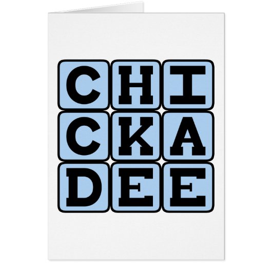 Chickadee, North American Bird Cards (Front)