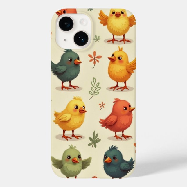 Chickadee of colorful  Case-Mate iPhone case (Back)