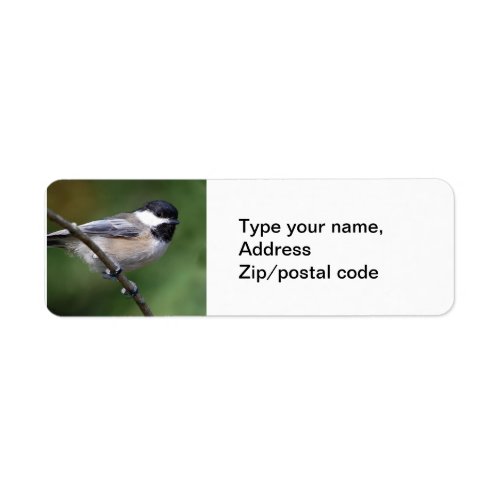 Chickadee On A Branch Label