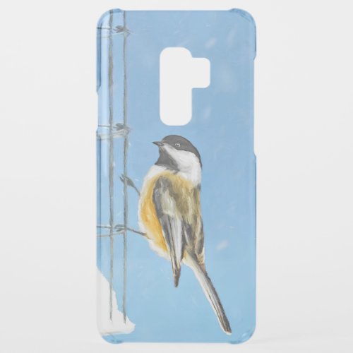 Chickadee on Feeder Painting _ Original Bird Art Uncommon Samsung Galaxy S9 Plus Case