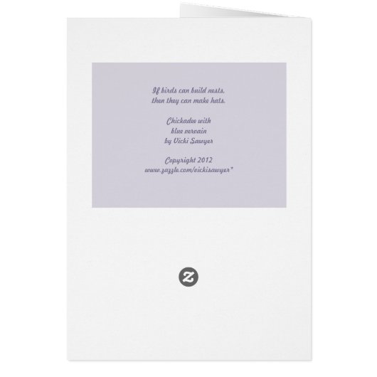 chickadee on lavender (Back)