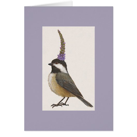chickadee on lavender cards (Front)