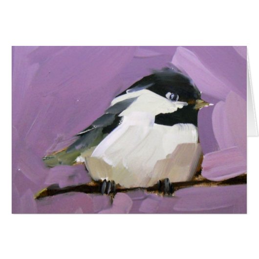 Chickadee on Purple Cards (Front Horizontal)