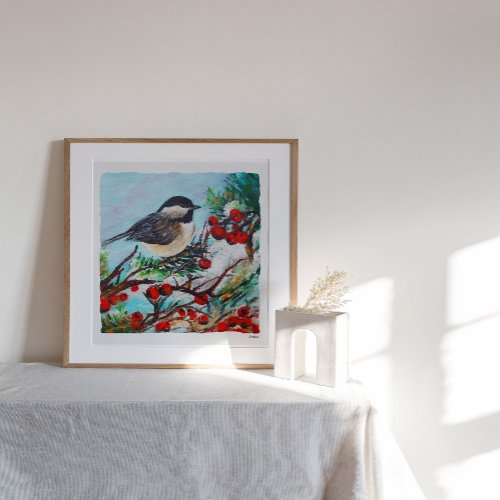 Chickadee Painting Art Print