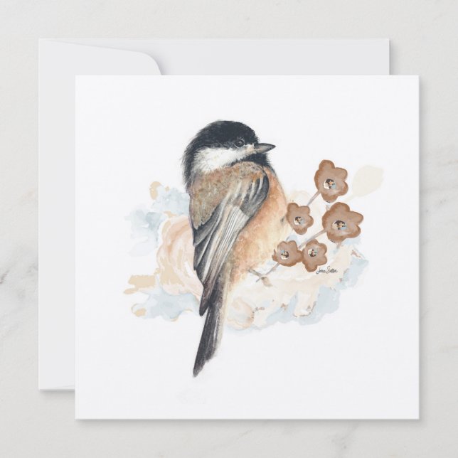 Chickadee Painting Watercolor (Front)