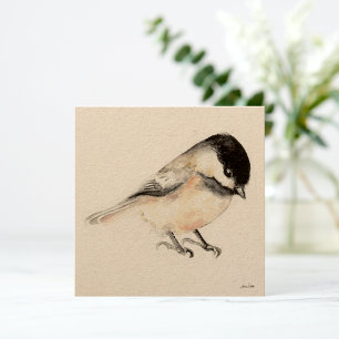 Chickadee Painting Watercolor Card