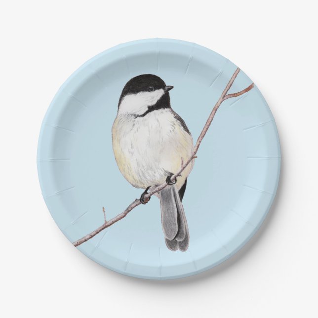 Chickadee Paper Plates (Front)