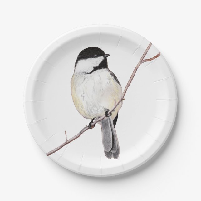 Chickadee Paper Plates (Front)