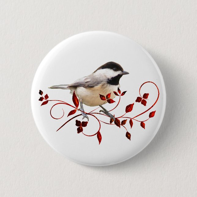 Chickadee Pinback Button (Front)