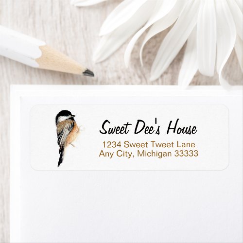 Chickadee Return Address  Label