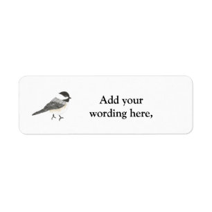 Chickadee return address labels, personalize, label