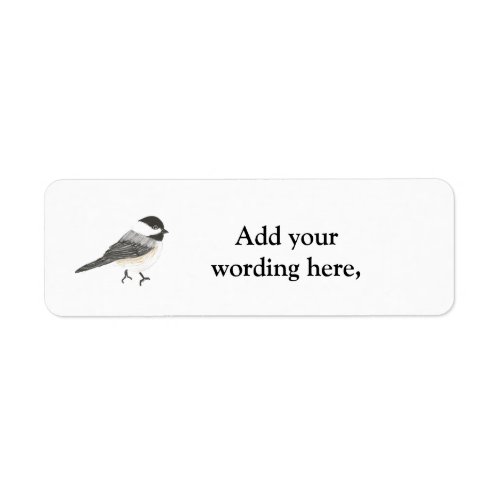 Chickadee return address labels personalize label