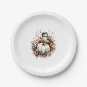 Chickadee Shirt Country Pumpkin Paper Plates
