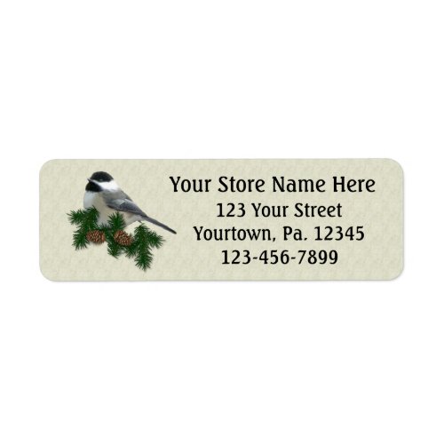 Chickadee Small Return Address Label