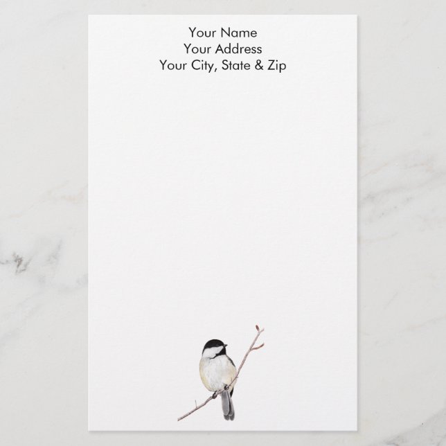 Chickadee Stationery (Front)