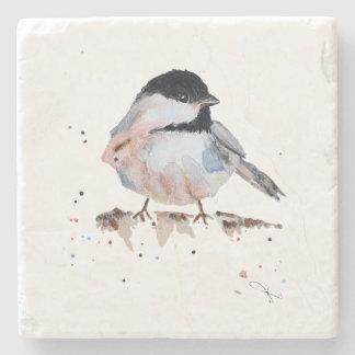 Chickadee Stone Coaster