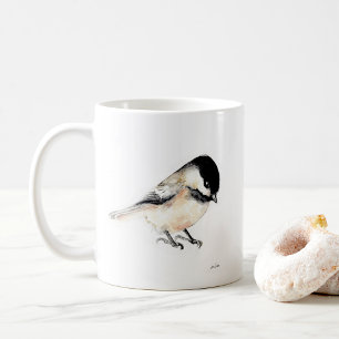 Chickadee Watercolor Art Coffee Mug
