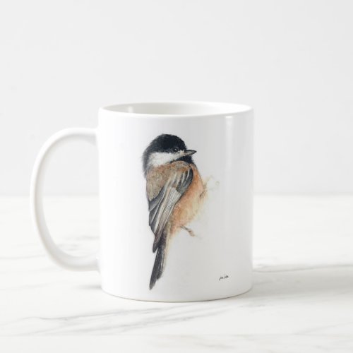 Chickadee Watercolor Art Coffee Mug