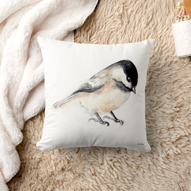 Chickadee Watercolor Throw Pillow (Chickadee Watercolor Throw Pillow from Jenn's Emporium. )