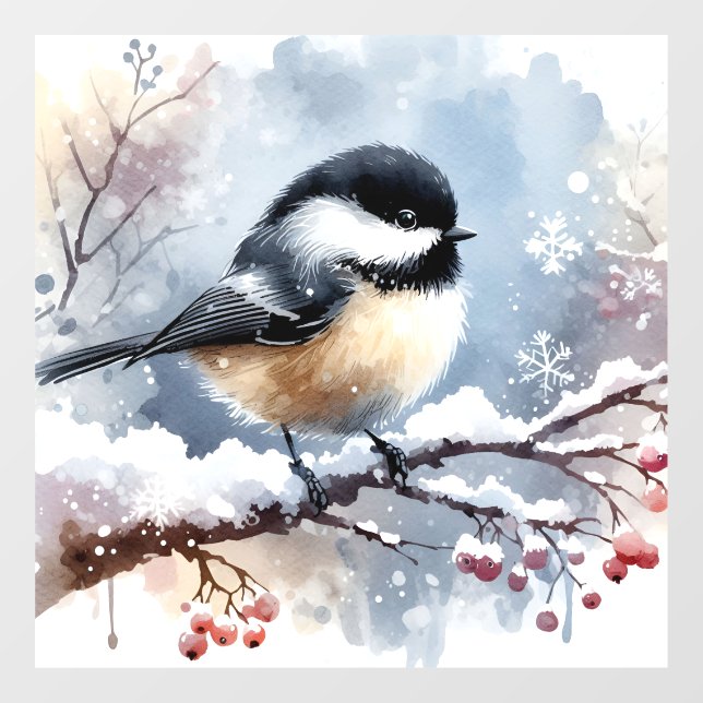 Chickadee Window Cling (Sheet)