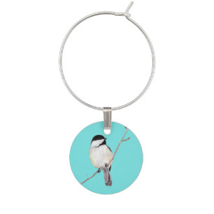 Chickadee Wine Charm